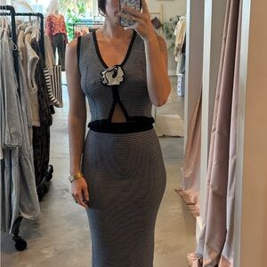 Abercrombie & fitch Black and White Midi Pencil Skirt
